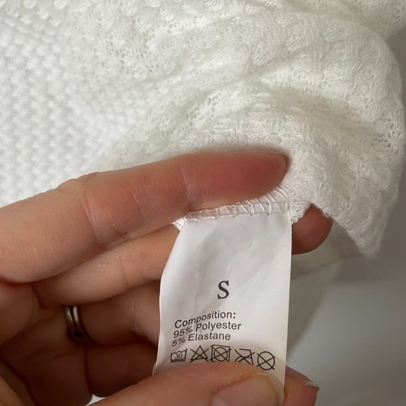 Shein 3 Piece WHITE Drop Shoulder Tee & Cami Top & Shorts Lounge Set Small - Picture 10 of 10